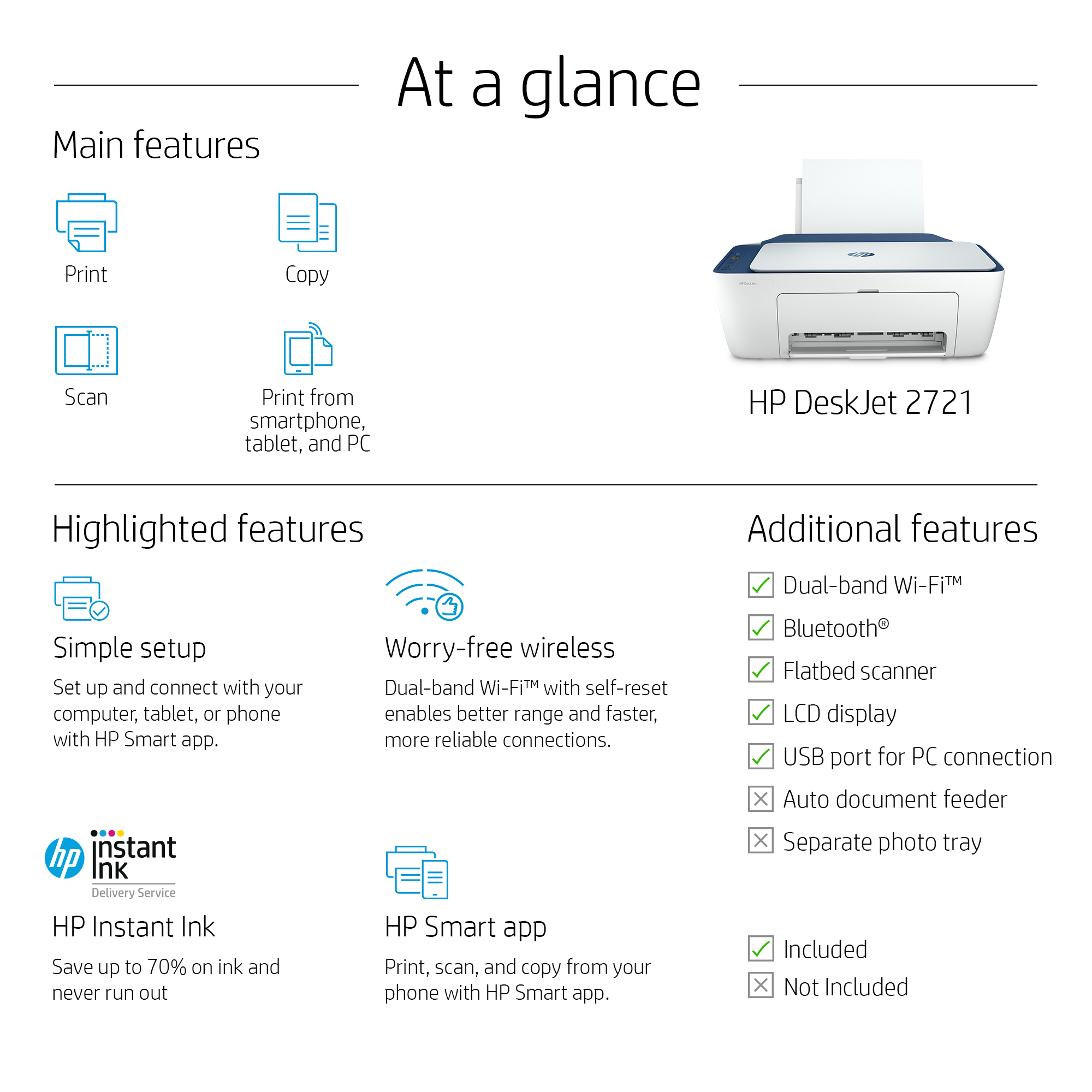 HP DeskJet 2721 All-in-One Printer – image 3