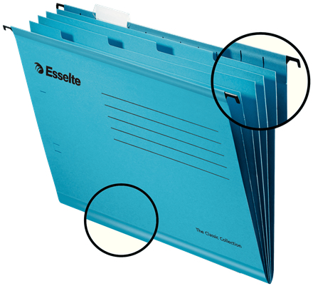 Esselte 93135 cartella sospesa e accessorio Cartoncino Blu 1 pz