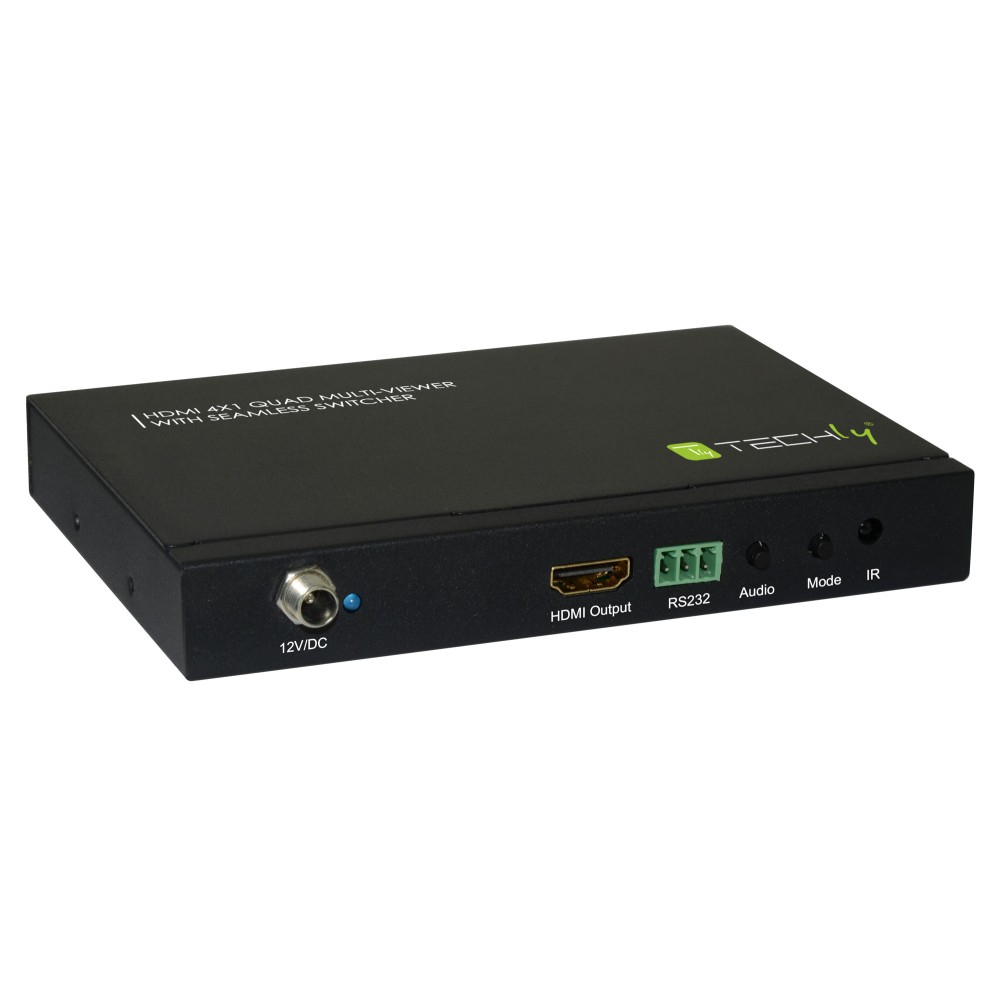 Techly Multiview HDMI 4x1 con switch seamless