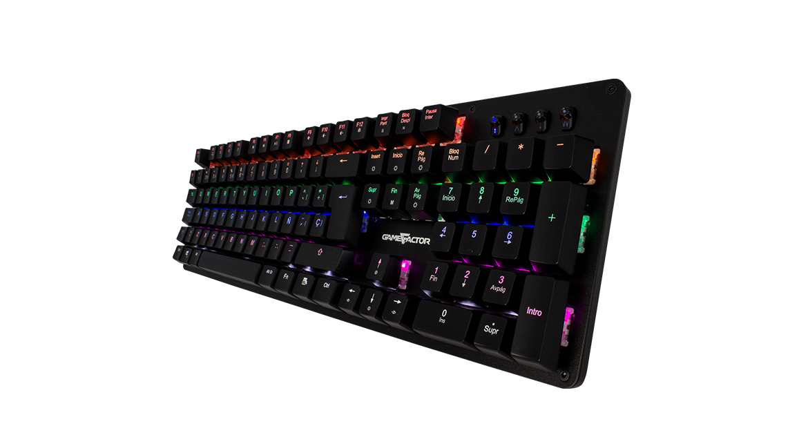 Teclado Gamer Game Factor Alámbrico Multimedia Rgb Blanco Switch Azul - KBG400-PK-BL Teclado Gamer Game Factor Alámbrico Multimedia Rgb Blanco Switch Azul - KBG400-PK-BL