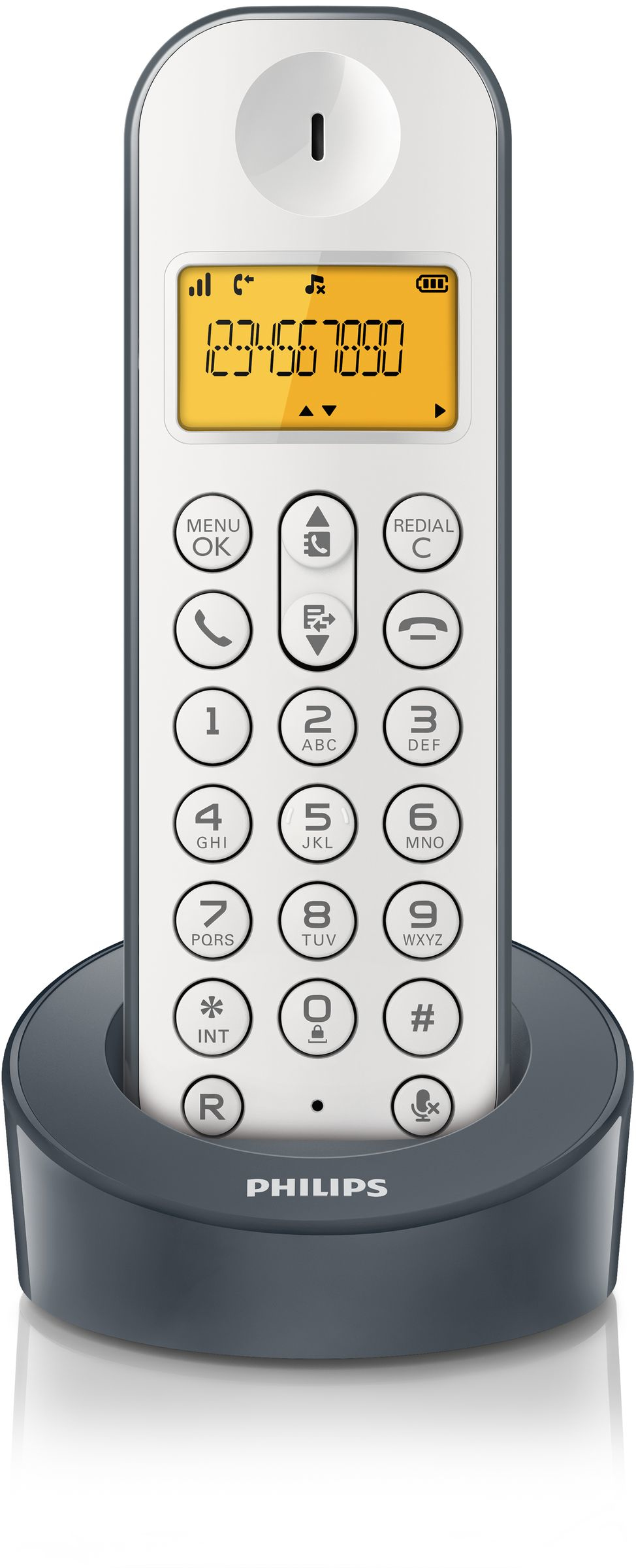 Philips D1201WG/FR telephone DECT telephone Caller ID Grey, White – image 2