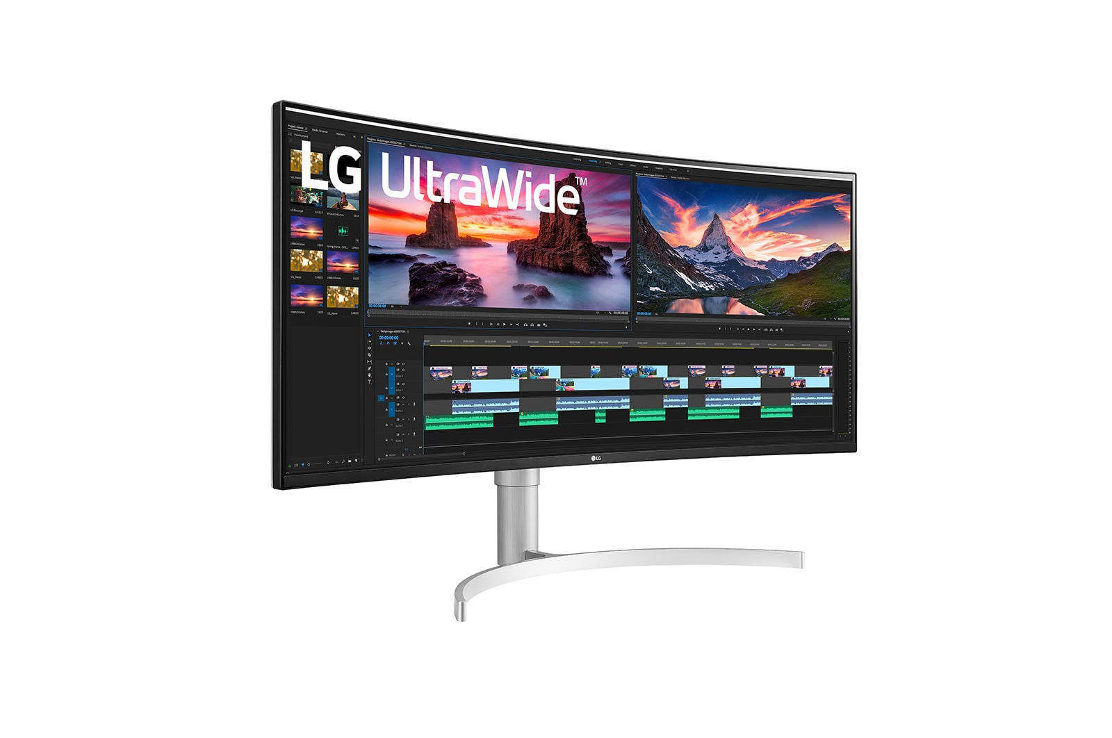 LG 38WN95C-W computer monitor 96.5 cm (38″) 3840 x 1600 pixels UltraWide Quad HD Black, Silver, White image 4