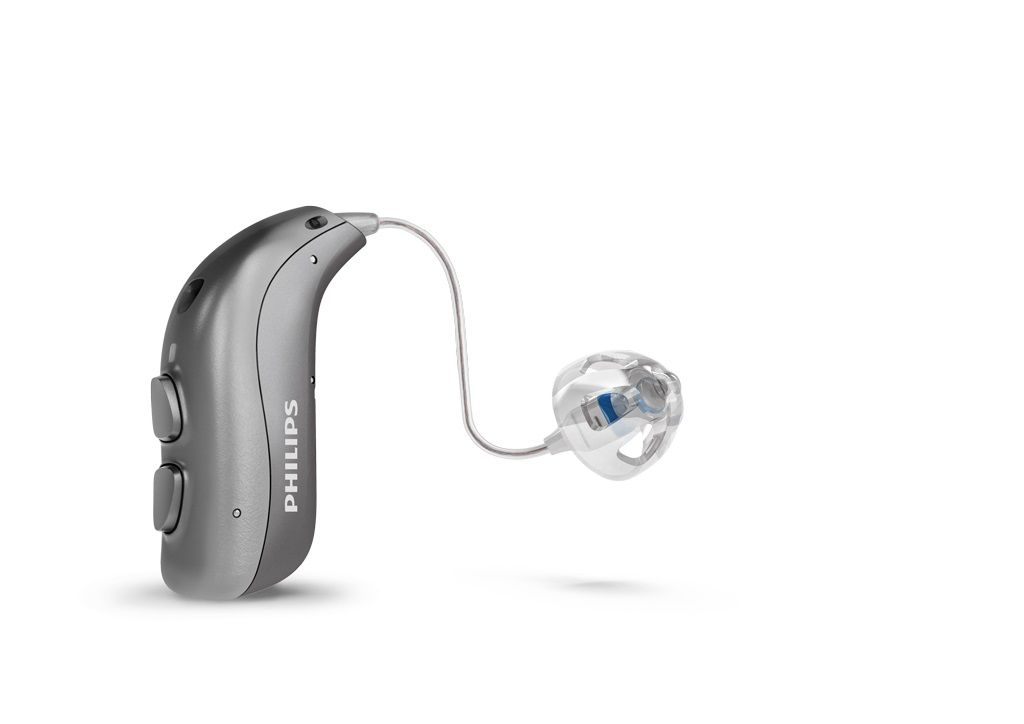 Philips miniRITE T R İşitme Amplifikatörü - Gri, IP68, Kablosuz, Li-Ion Pil
