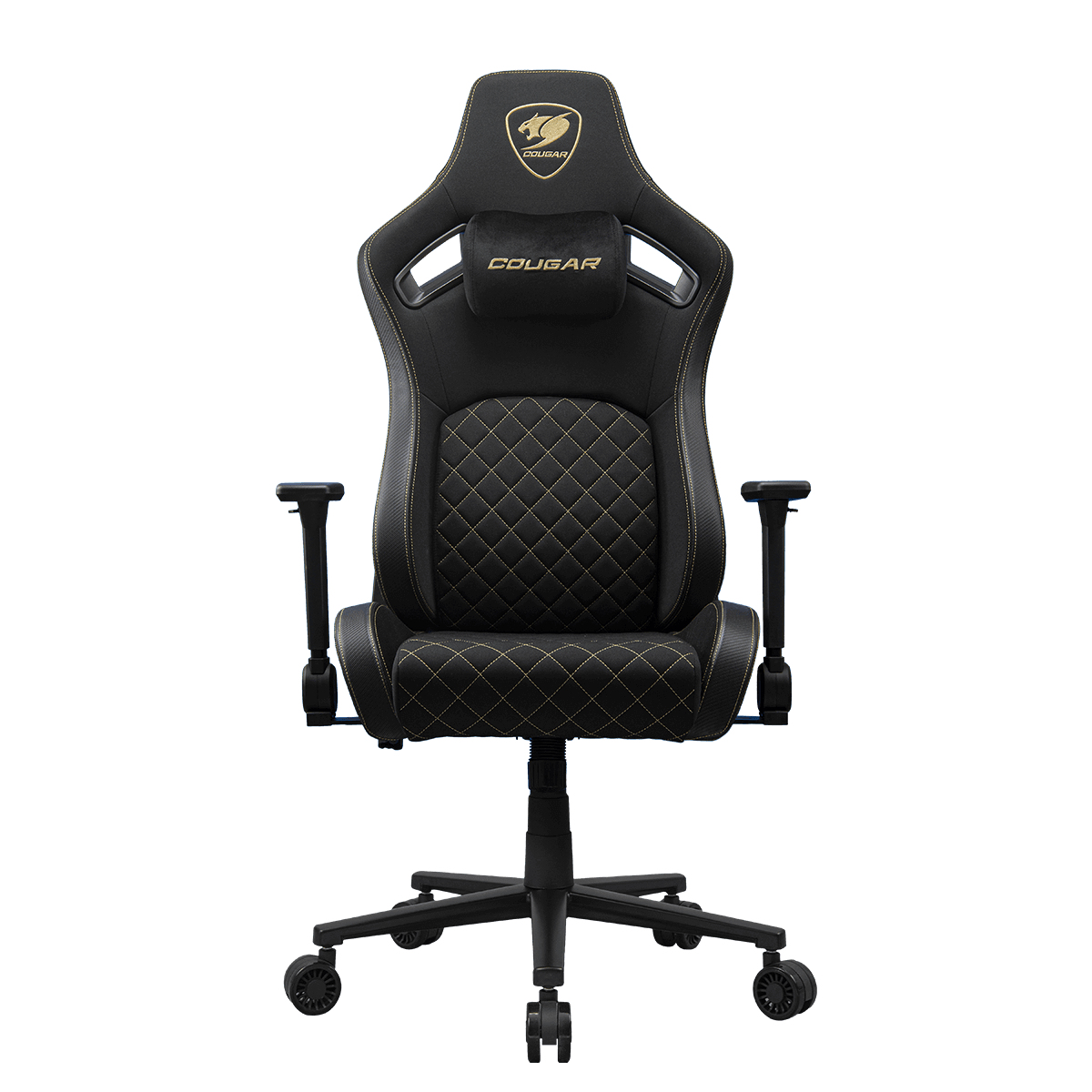 COUGAR Gaming CGR-DFF-GLB Sedia da gaming per PC Sedia imbottita tappezzata Nero, Oro