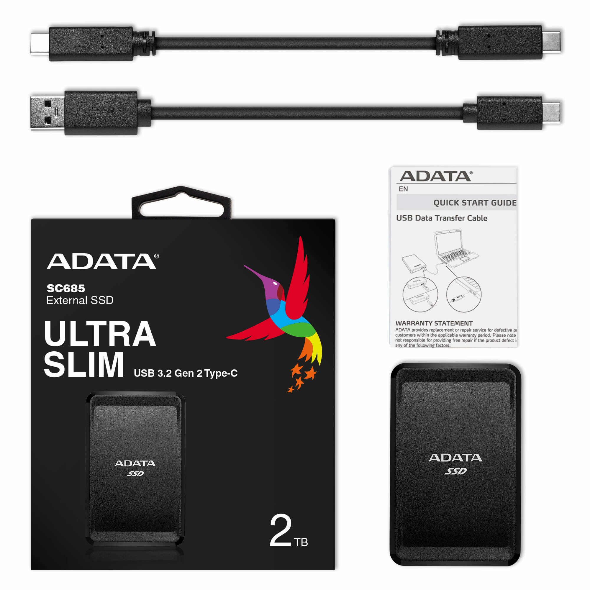 ADATA SC685 2 TB USB Type-C 3.2 Gen 2 (3.1 Gen 2) White image 3