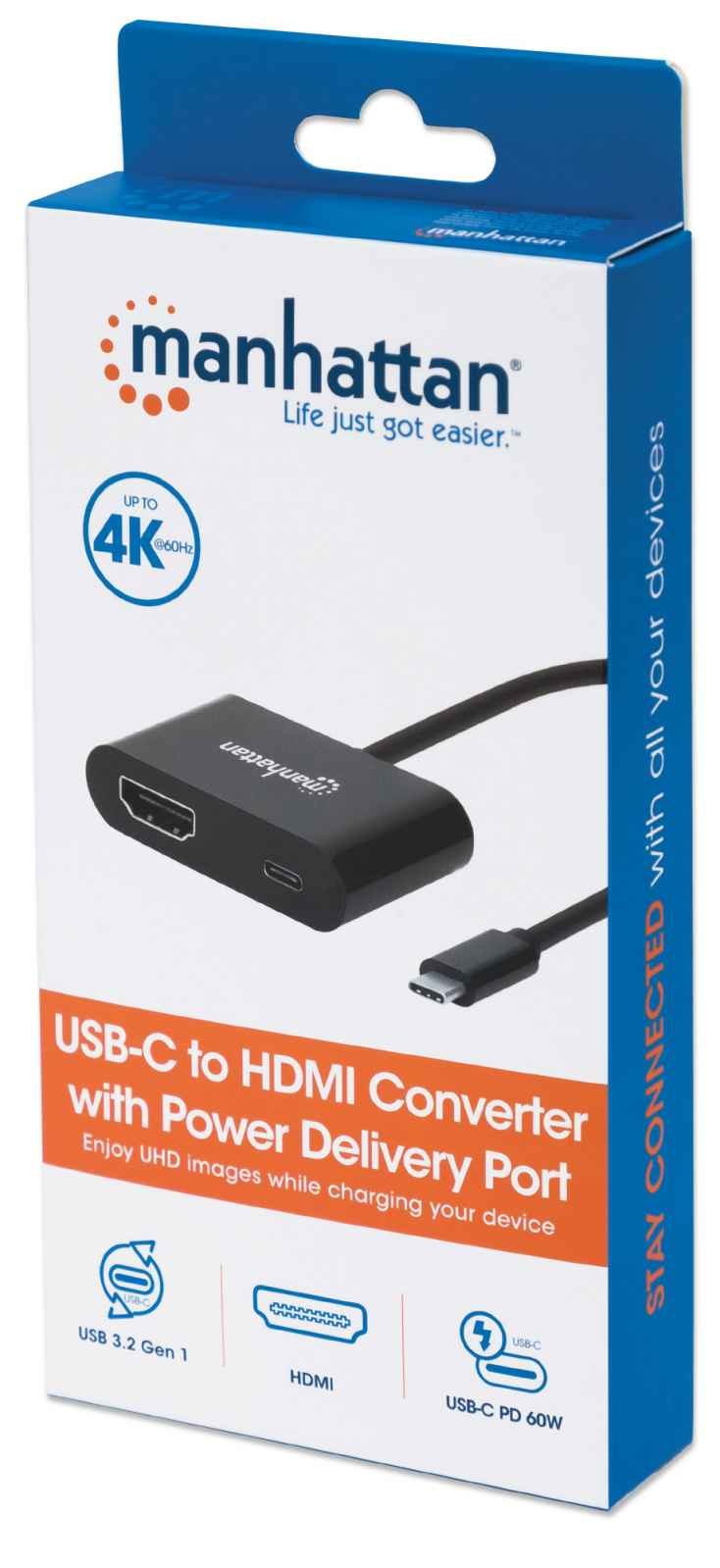 Manhattan USB-C to HDMI and USB-C (inc Power Delivery), 4K@60Hz – image 2