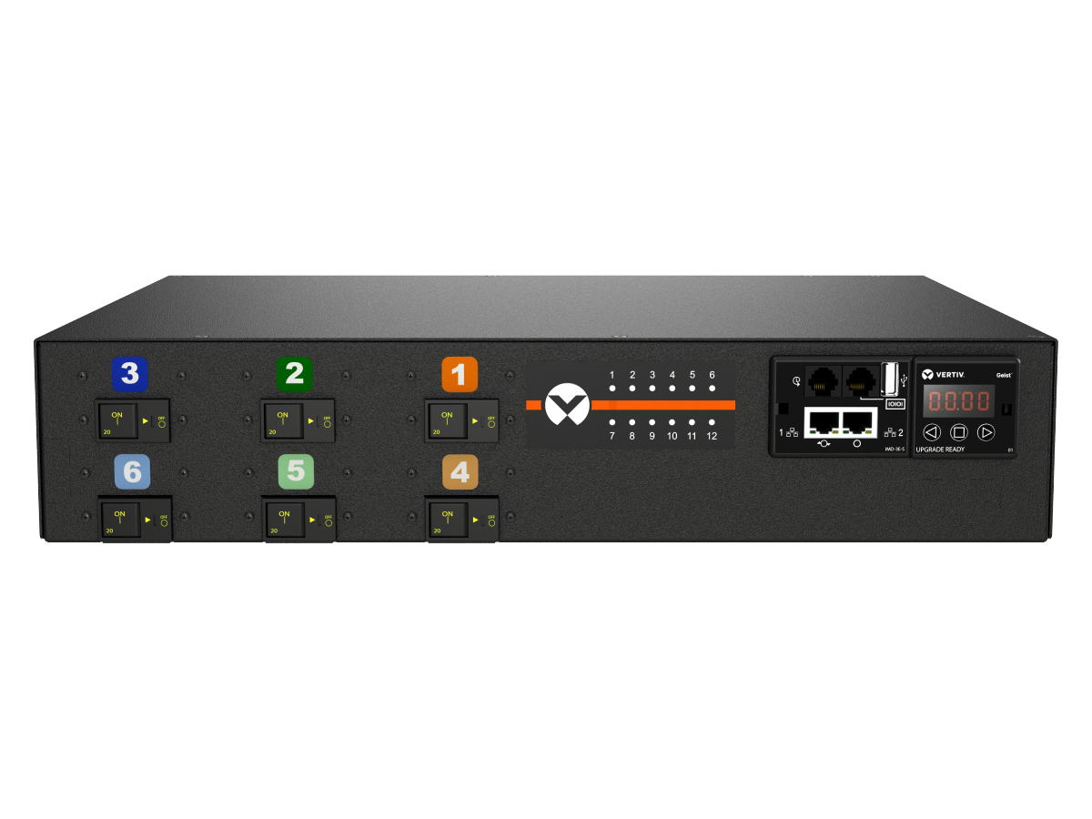 Vertiv Geist MNS3EDR6-12CF18-6PS15D0H10-S power distribution unit (PDU) 12 AC outlet(s) 0U Black