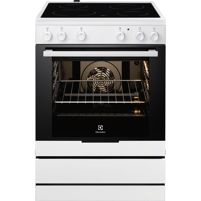 Electrolux FEH60G2102 Freestanding cooker Electric Ceramic hob Black, White