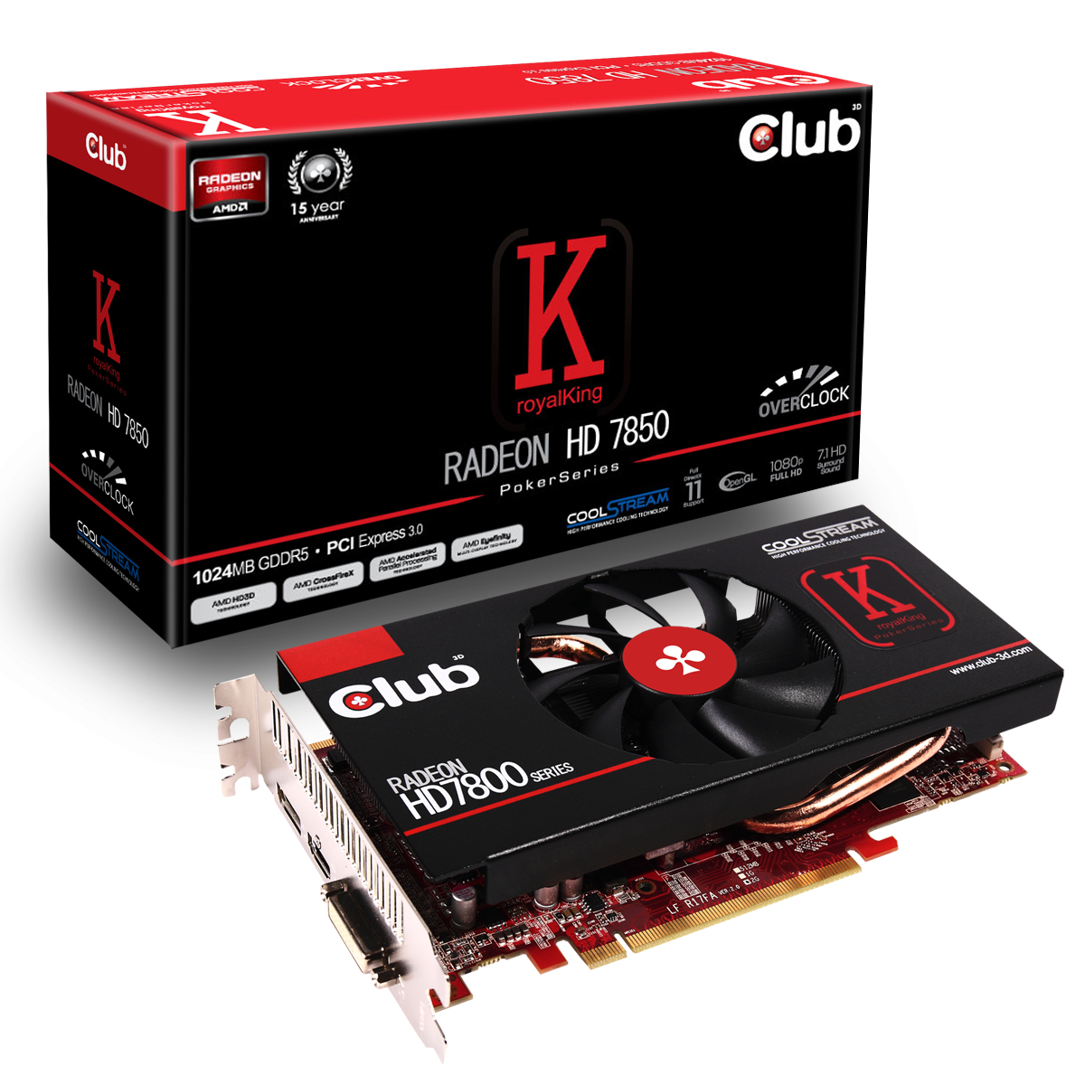 CLUB3D CGAX-7852O graphics card AMD Radeon HD7850 – image 1
