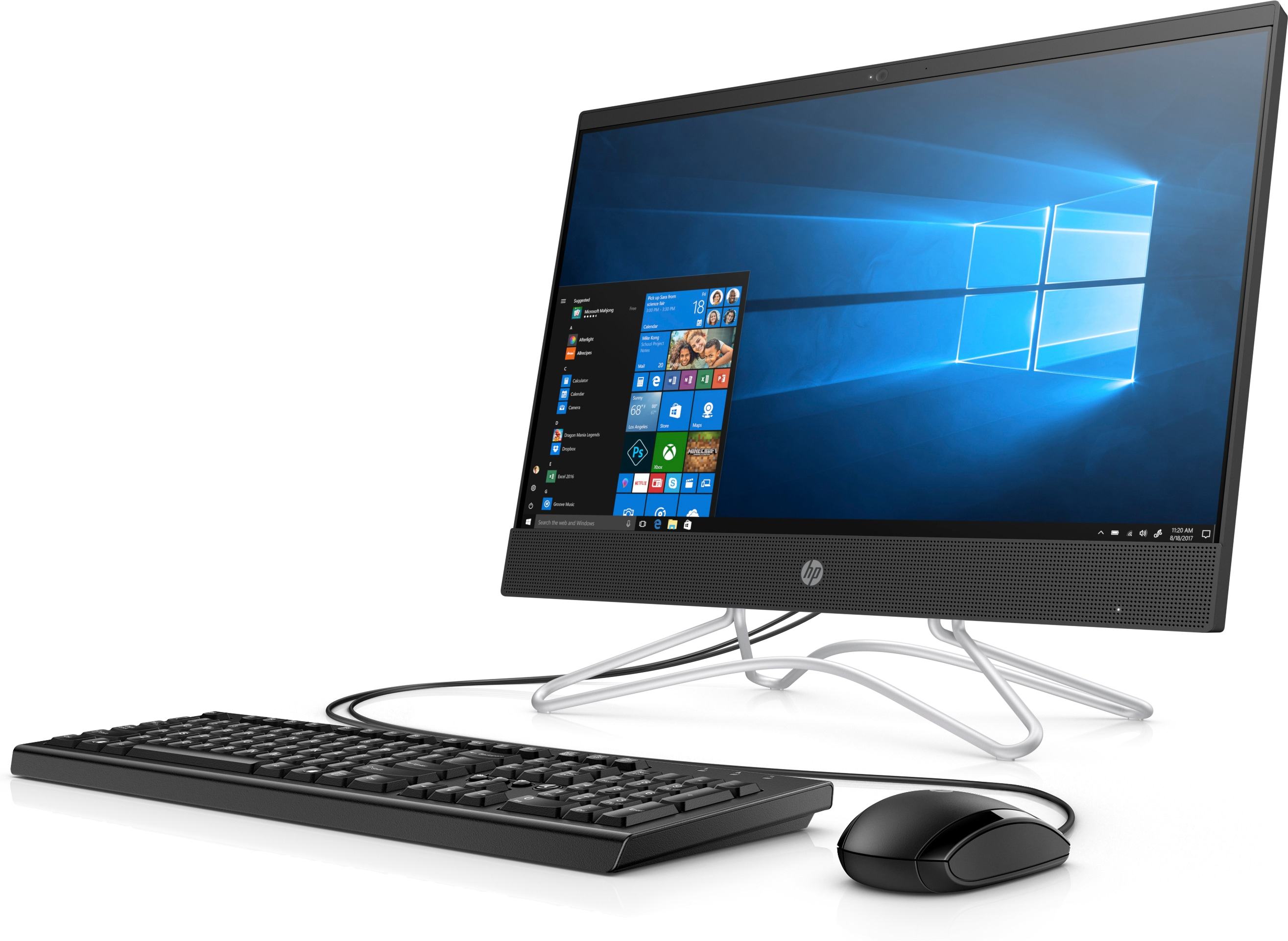 HP 22 -c0168nh Intel® Pentium® Silver J5005 54.6 cm (21.5″) 1920 x 1080 pixels Touchscreen All-in-One PC 4 GB DDR4-SDRAM 500 GB HDD FreeDOS Wi-Fi 5 (802.11ac) Black image 2