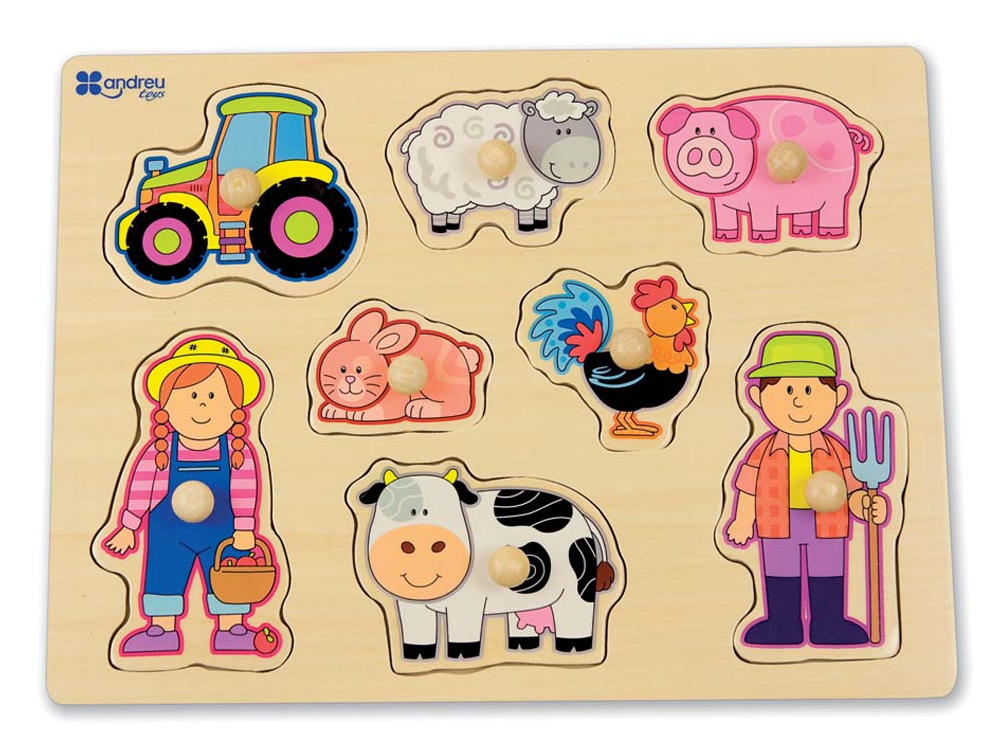 ANDREU Toys 16457 puzzle Puzle de figuras 8 pieza(s) Animales