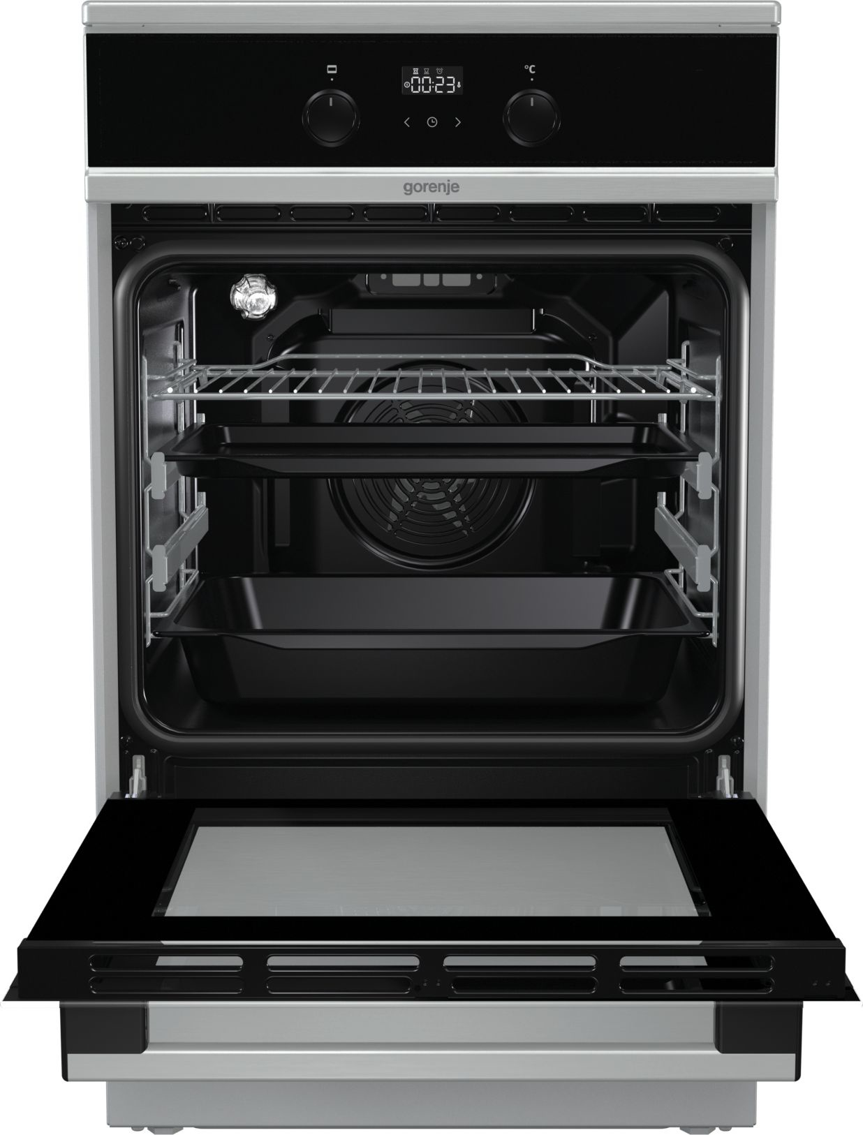 Gorenje EIT5355XPD Freestanding cooker Electric Zone induction hob Black, Stainless steel – image 3