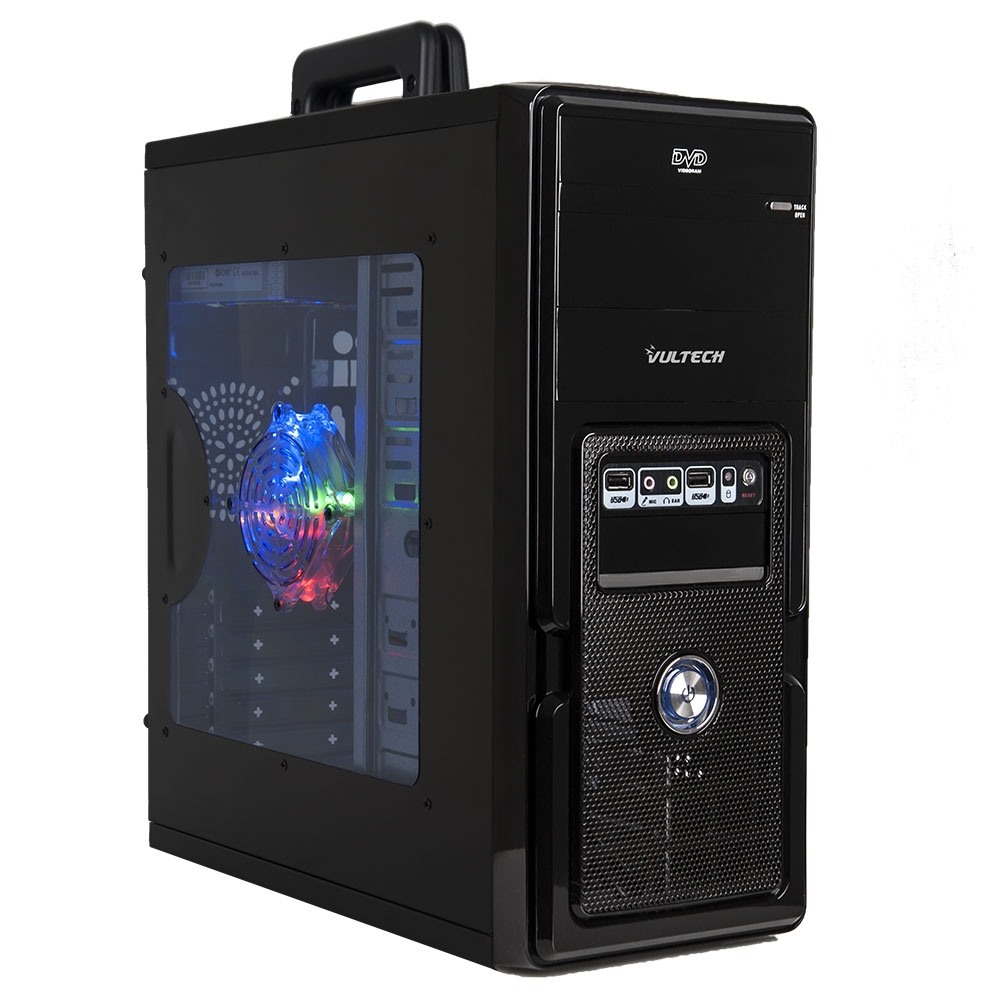 Vultech GS-2681 computer case Midi Tower Black, Transparent – image 1