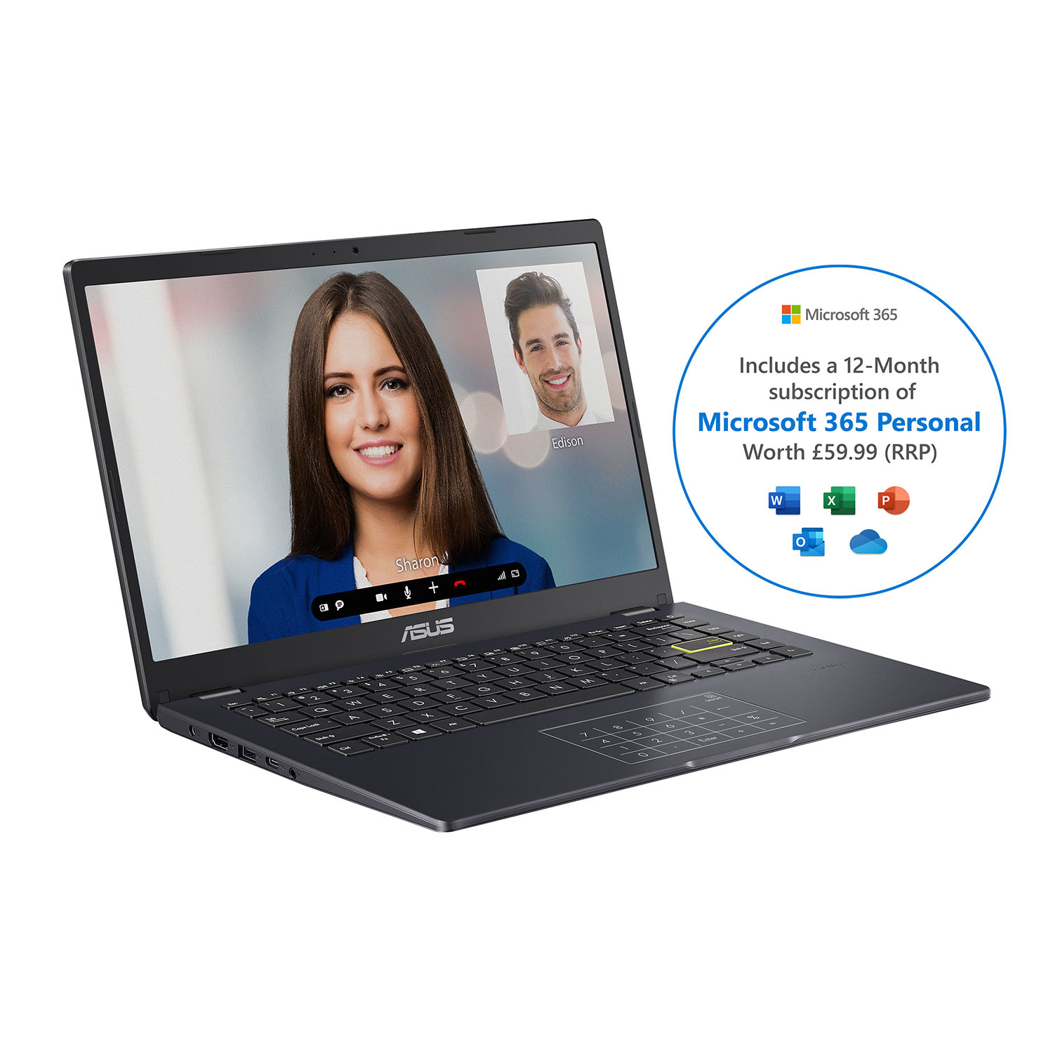 ASUS E410 14" FHD Celeron 4GB 64GB Cloudbook Blue