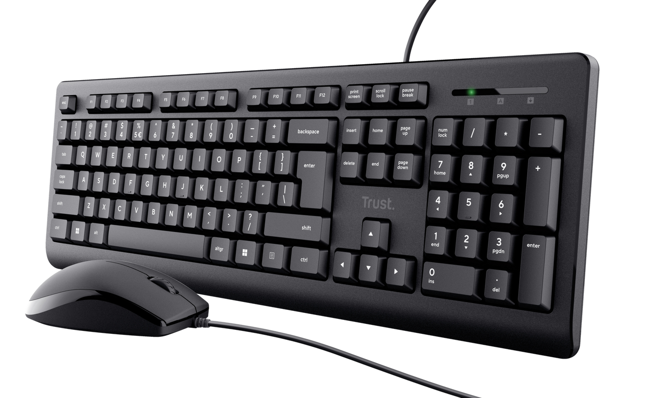 Trust Primo keyboard Mouse included Office USB Bulgarian Black