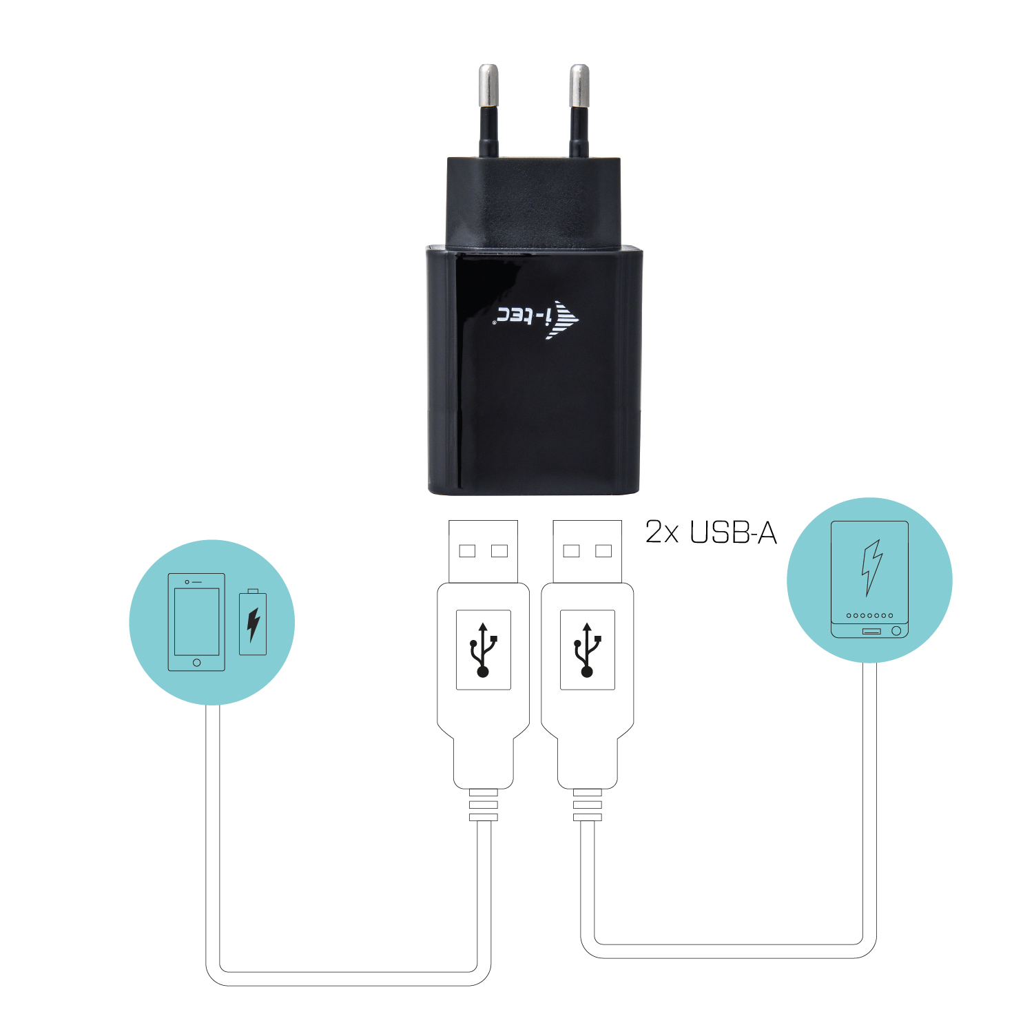 i-tec CHARGER2A4B mobile device charger Mobile phone Black AC Indoor – image 3