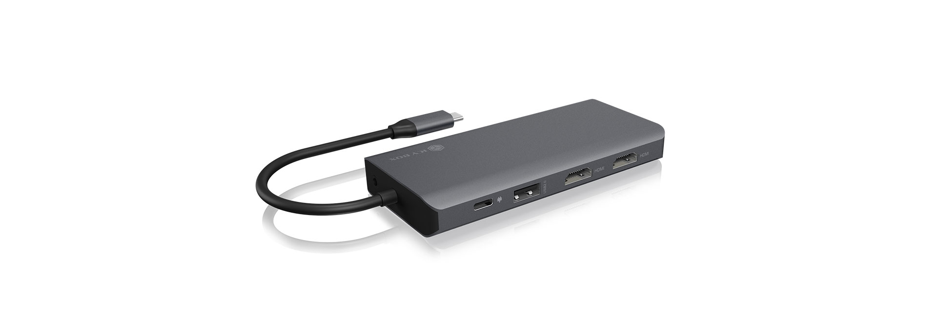 ICY BOX IB-DK4070-CPD Wired USB 3.2 Gen 1 (3.1 Gen 1) Type-C Anthracite, Black – image 2