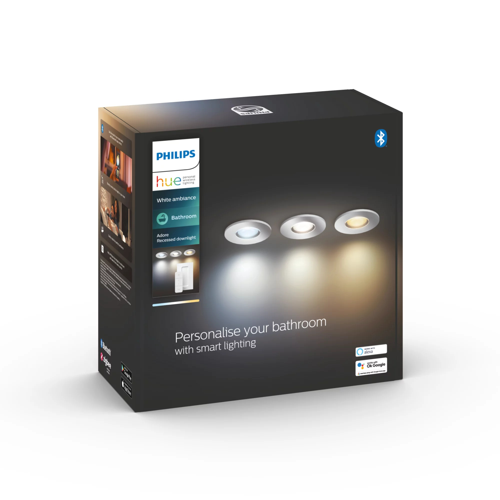 Philips by Signify Philips Hue White ambience Adore bathroom recessed downlight – image 4