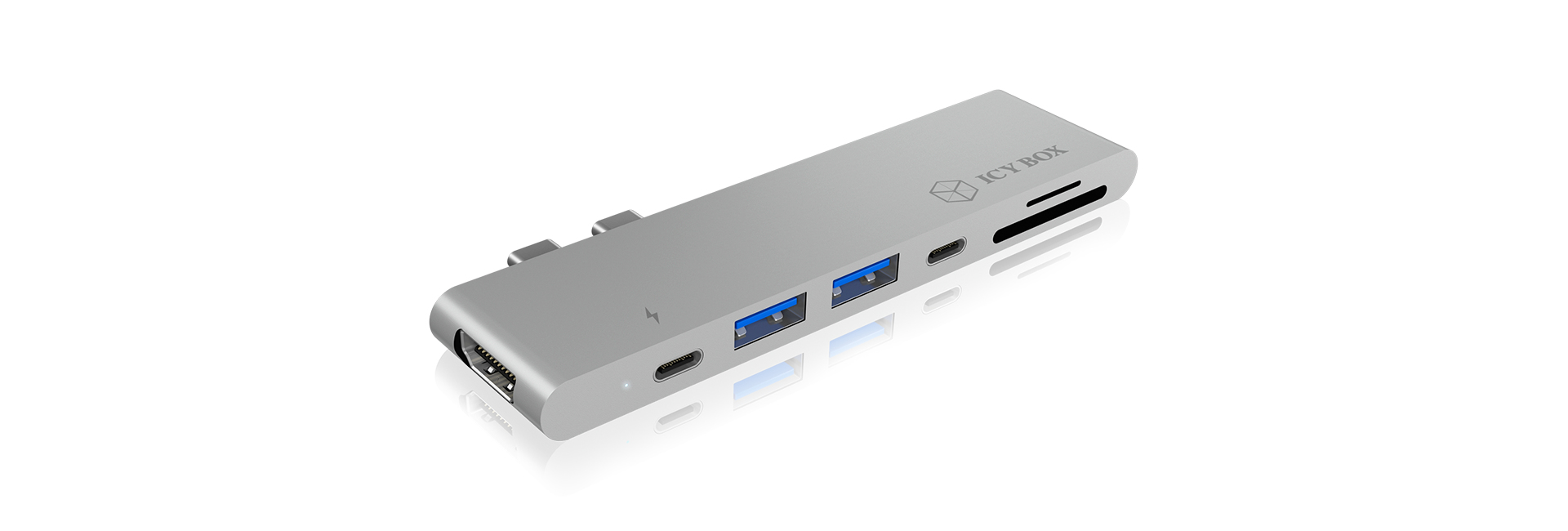 ICY BOX IB-DK4037-2C Wired USB 3.2 Gen 1 (3.1 Gen 1) Type-C Silver