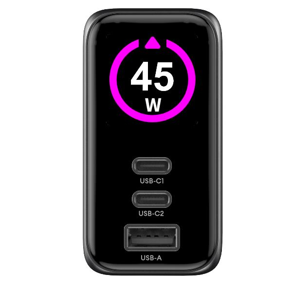 Celly TCSCREEN2C1A45W mobile device charger Universal Black AC Fast charging Indoor – image 3