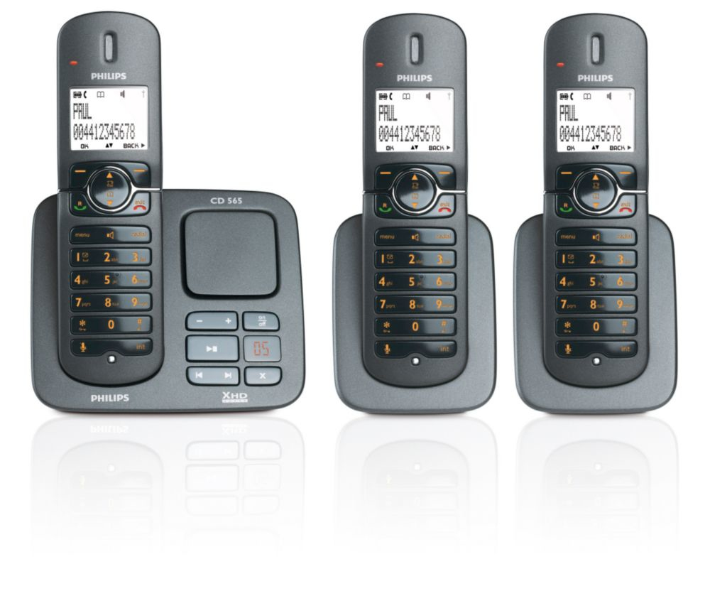 Philips Perfect sound Cordless phone with answering machine CD5653B/05