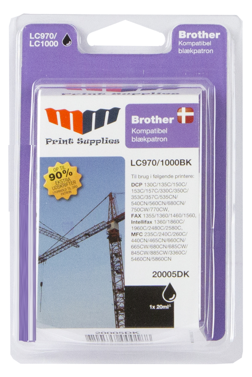 MM Black Inkjet Cartridge - Replaces Brother LC970BK & LC1000BK
