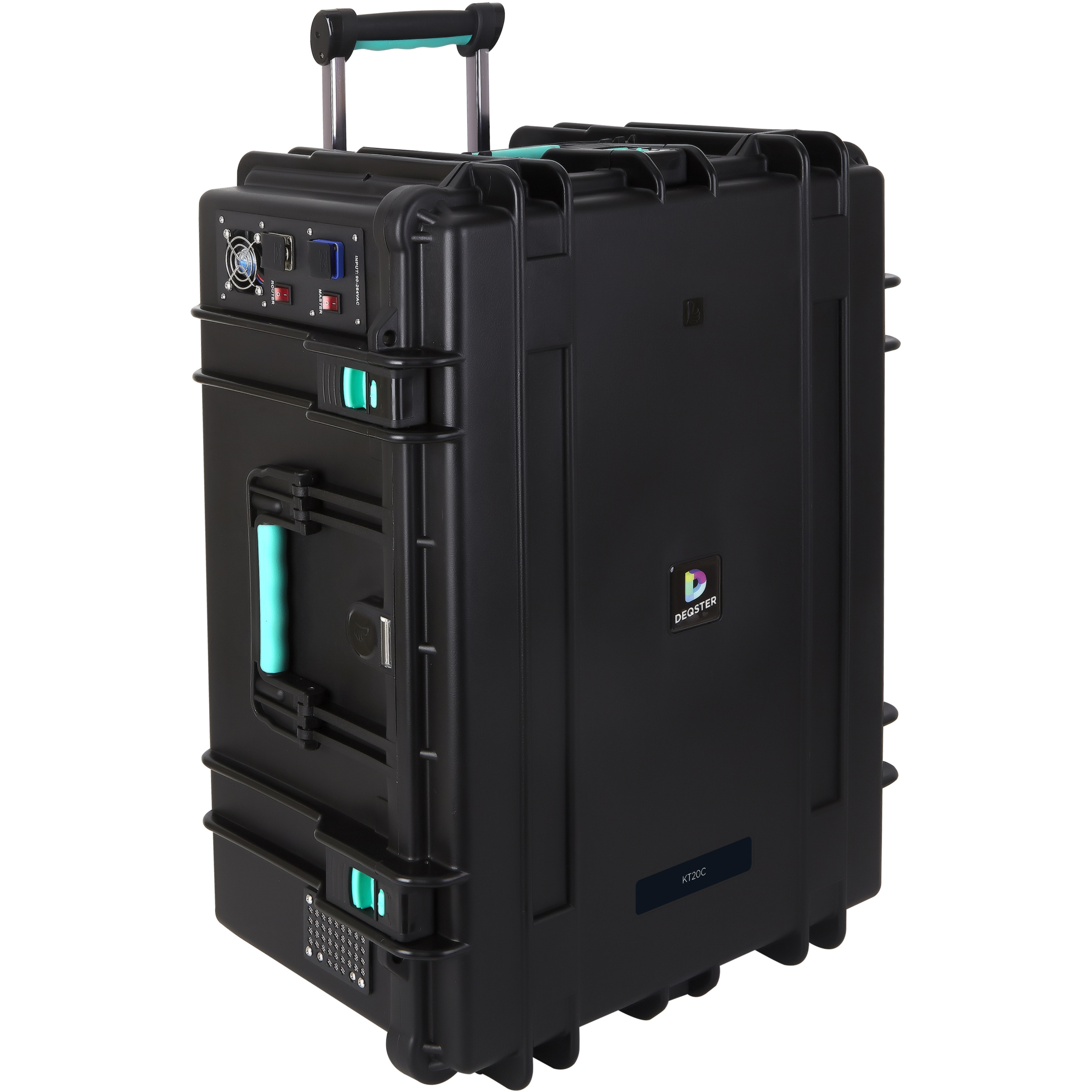 DEQSTER 10-744119 chargeur d'appareils mobiles Tablette Noir, Turquoise Secteur Charge rapide Intérieure, Extérieure