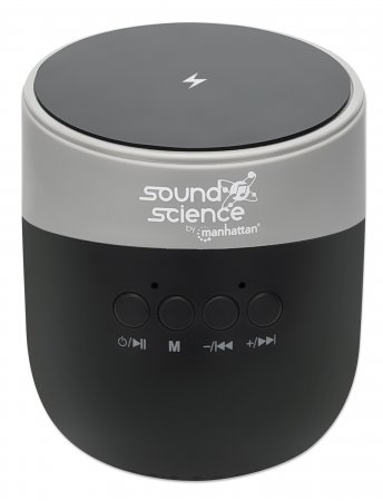 Manhattan Metallic Bluetooth Speaker with Wireless Charging Pad, Decent Sound Output (3W), 3 hour Playback time, Wireless Pad – image 3