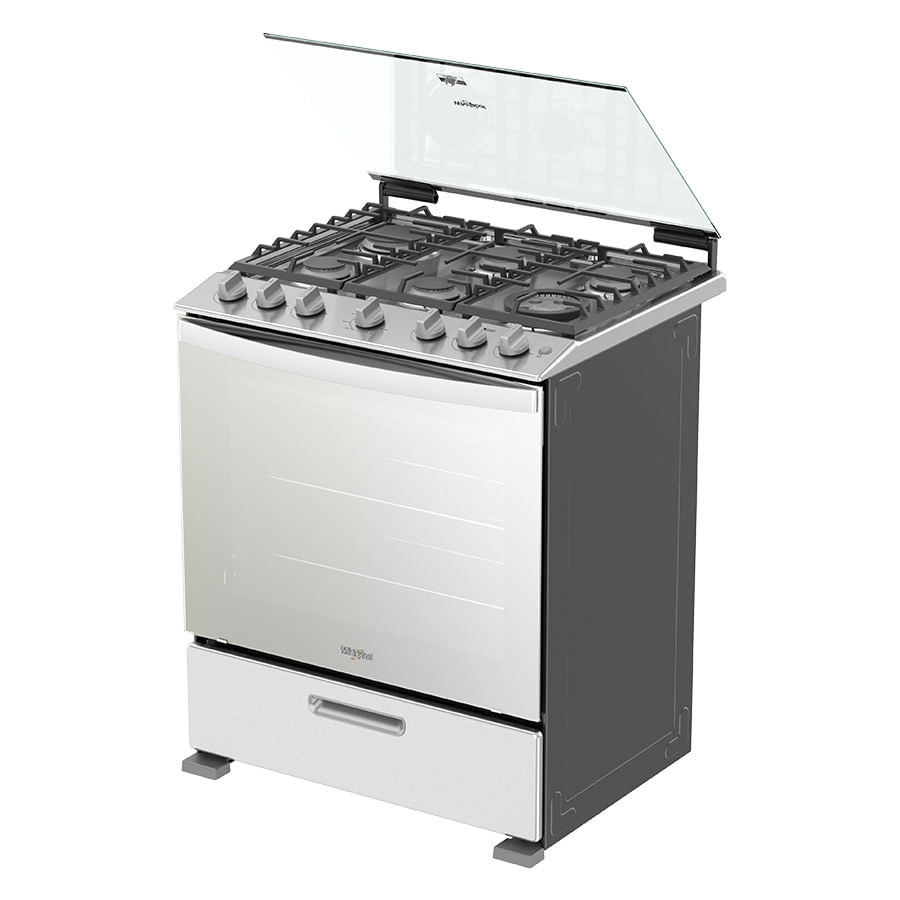 Whirlpool WFR7000S cooker Freestanding cooker Gas Grey – image 7
