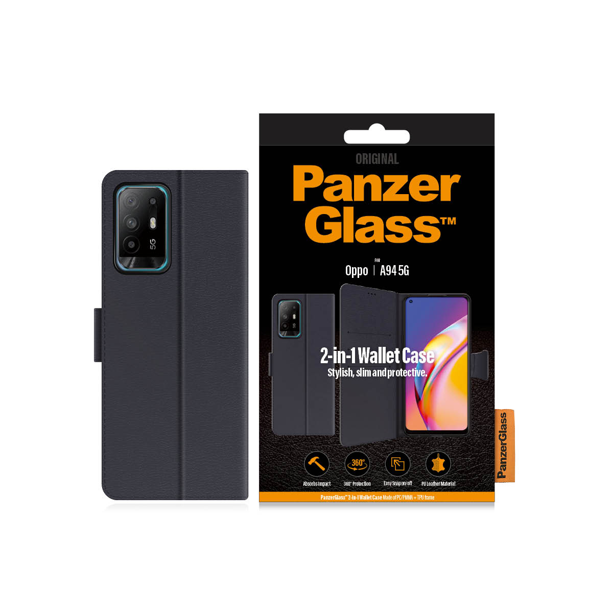 PanzerGlass® Flip cover Oppo A94 5G – image 4