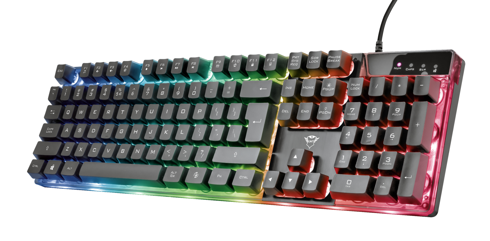 Trust GXT 835 Azor keyboard Gaming USB German Black