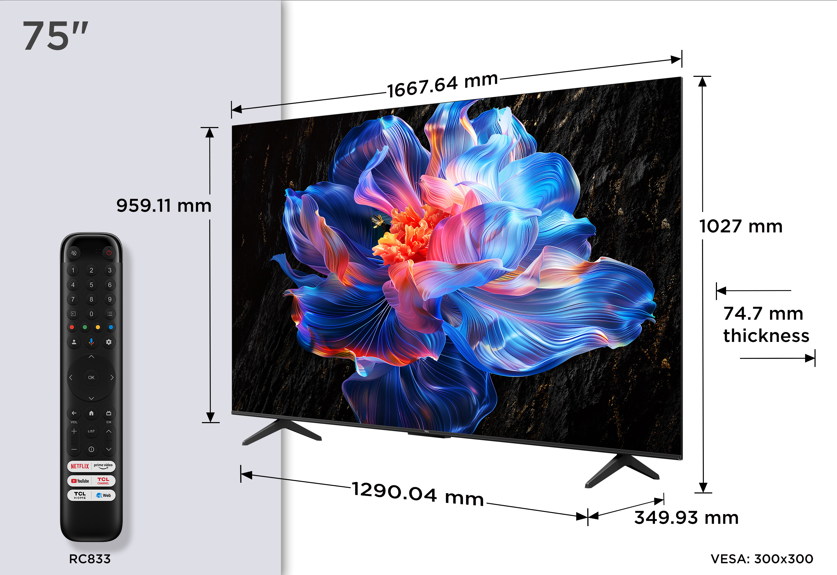 TV LED TCL 75P69K 2025 75 pouces (189cm) — photo 4
