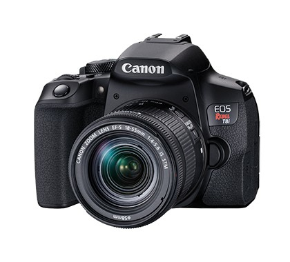 Canon EOS Rebel T8i - Digital camera - SLR - 24.1 MP - APS-C - 4K / 24 fps - 3x optical zoom EF-S 18-55mm IS STM lens - Wi-Fi, Bluetooth
