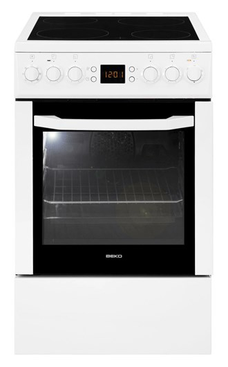 Beko CSE57302GW cooker Freestanding cooker Electric Black, White