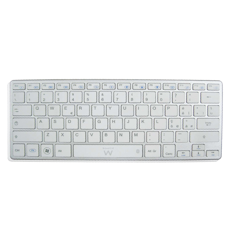 Ewent EW3143 mobile device keyboard QWERTY English Bluetooth White
