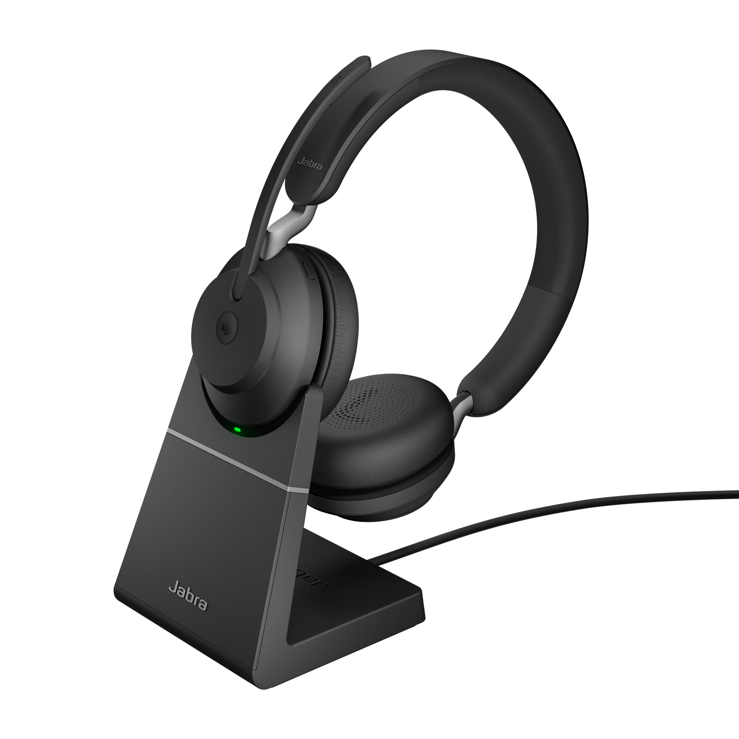 Jabra Headset Evolve2 65 MS Stereo USB-A BT mit Ladestation Zertifiziert für Microsoft Teams, mit Ladestation