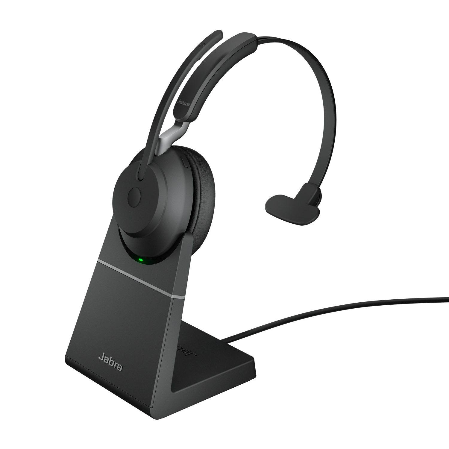 Jabra Evolve2 65, UC Mono Headset Trådlös Huvudband Kontor/callcenter USB Type-A Bluetooth Svart