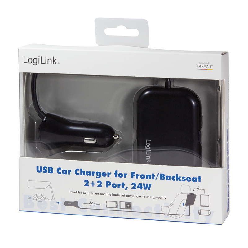 LogiLink PA0149 mobile device charger Mobile phone, Power bank, Smartphone, Tablet Black Cigar lighter Auto – image 5