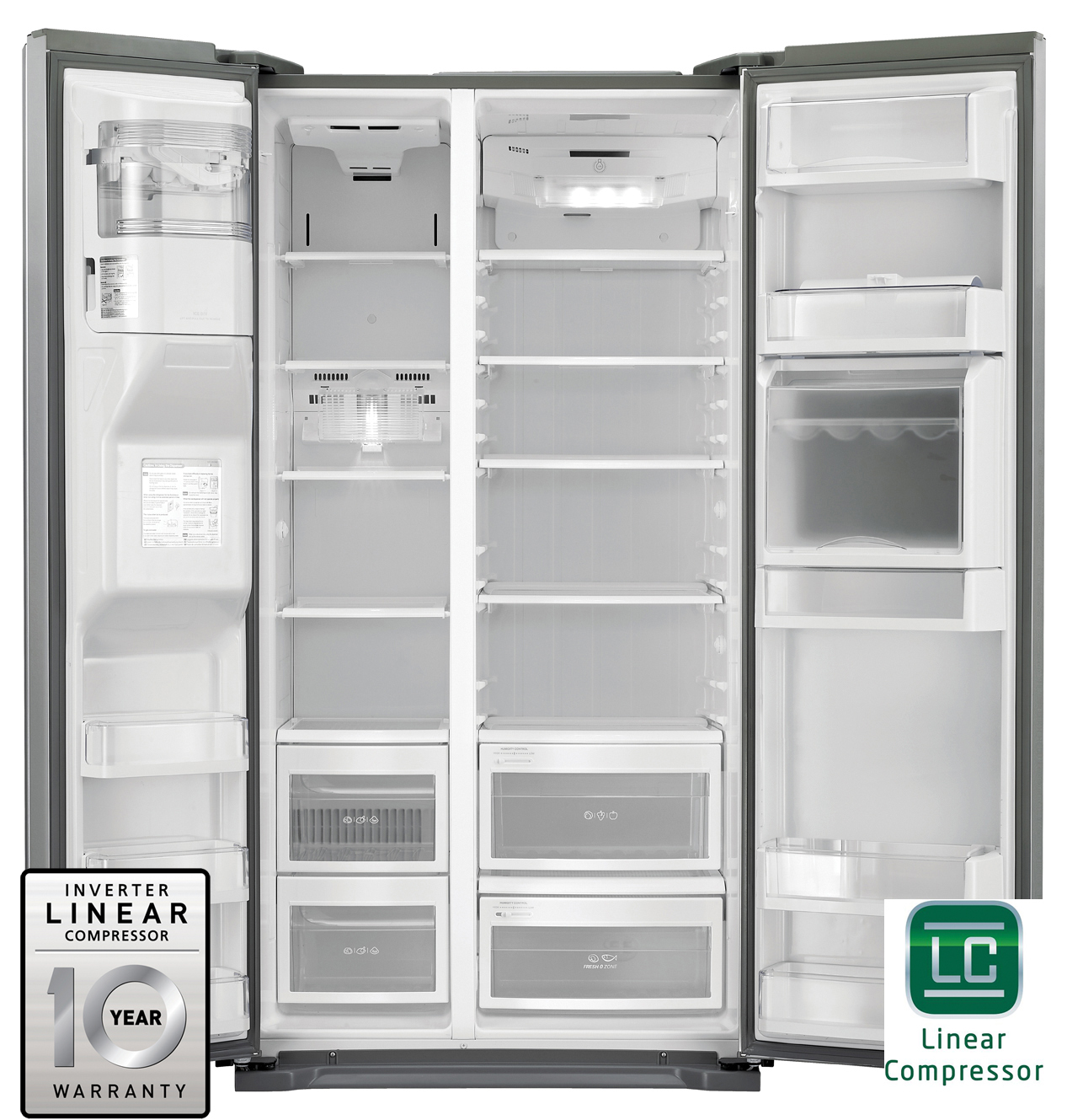 LG GS5162PVJV side-by-side refrigerator Freestanding – image 5