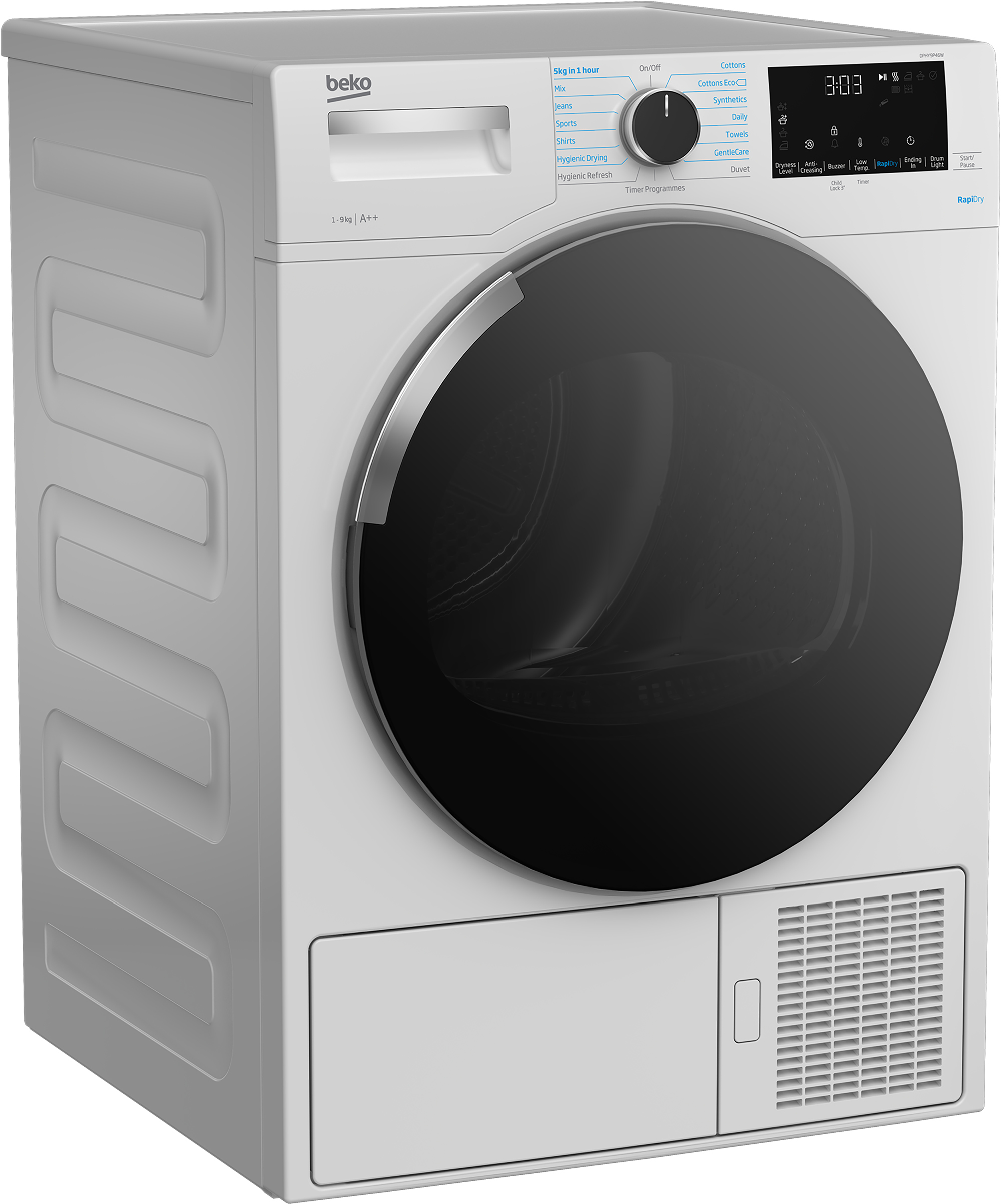 Beko DPHY9P46W tumble dryer Freestanding Front-load – image 3