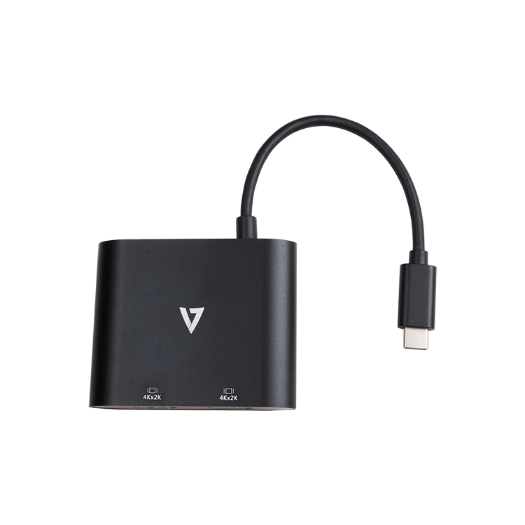 V7 V7UC-2HDMI-BLK USB-grafikadapter 3840 x 2160 pixlar Svart