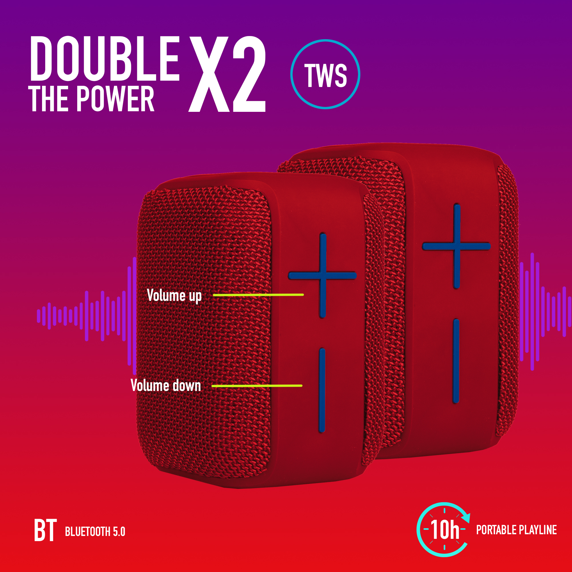 NGS Roller Coaster Stereo portable speaker Red 10 W image 9