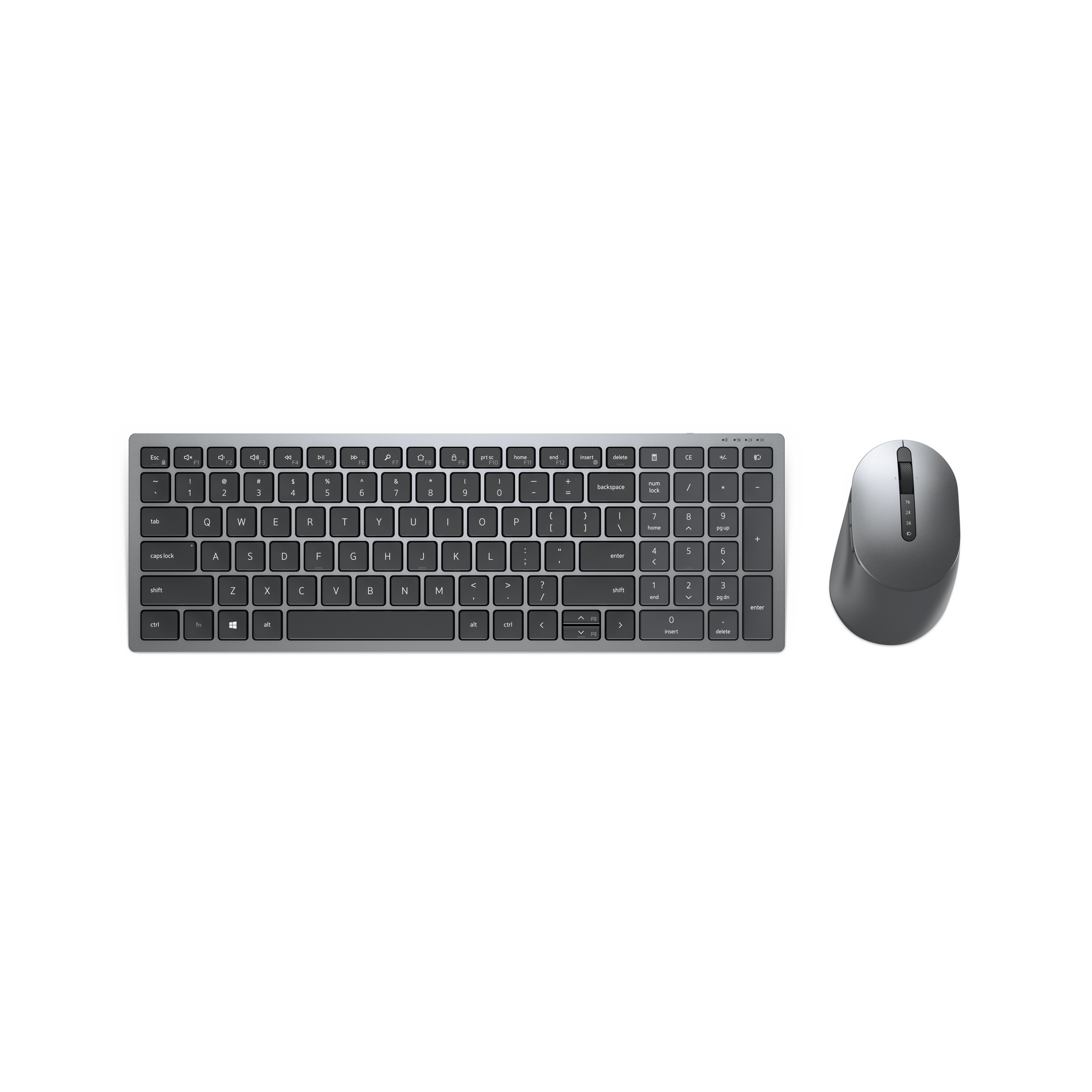 DELL KM7120W tastiera Mouse incluso Ufficio RF senza fili Bluetooth QWERTY Nordic Grigio Titanio