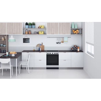 Indesit IS67V5PHX/E Freestanding cooker Electric Halogen Black, Stainless steel – image 6
