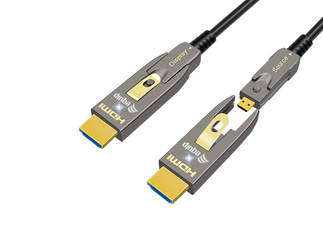 HDMI 2.0 Abnehmbares aktives optisches Kabel Typ D + A, 20m, 4K/60 Hz