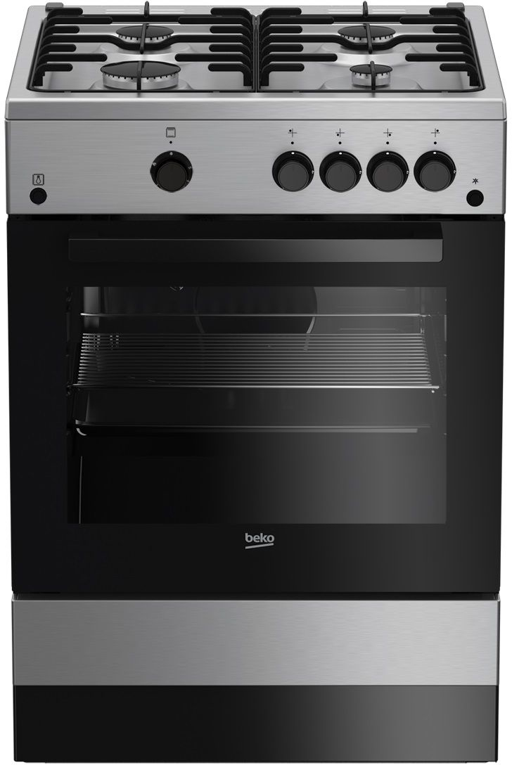 Beko FSG62010FX cooker Freestanding cooker Gas Stainless steel – image 1