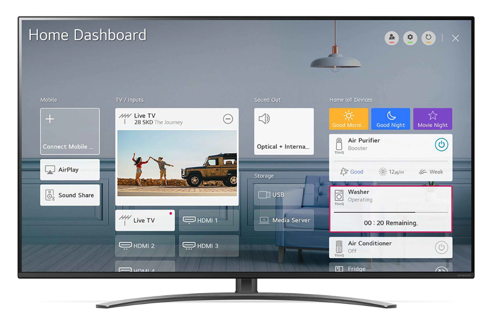 Téléviseur UHD 4K LG 65NANO81 Smart TV 164 cm 4 ports HDMI Noir — photo 6