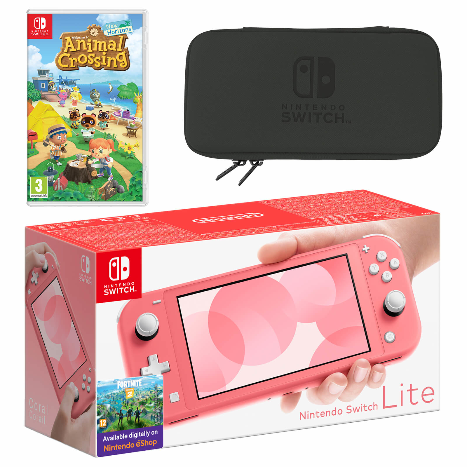 Nintendo Switch Lite (Coral) Animal Crossing: New Horizons Pack + NSO 3 months — vue 1 sur 8