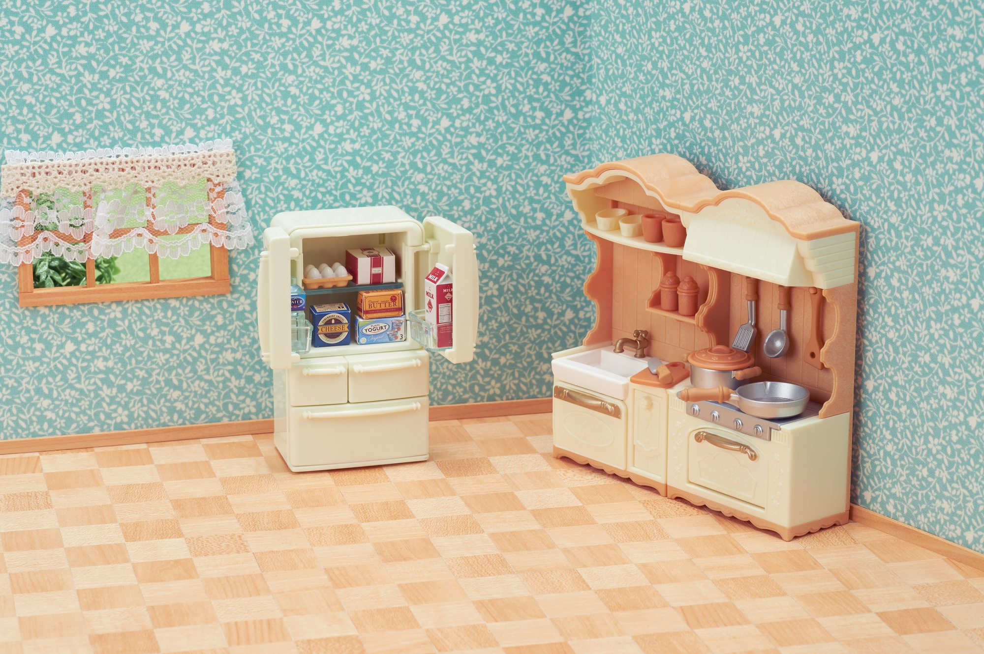 Resim Sylvanian Families Mutfak Oyun Seti Oyuncak Figür