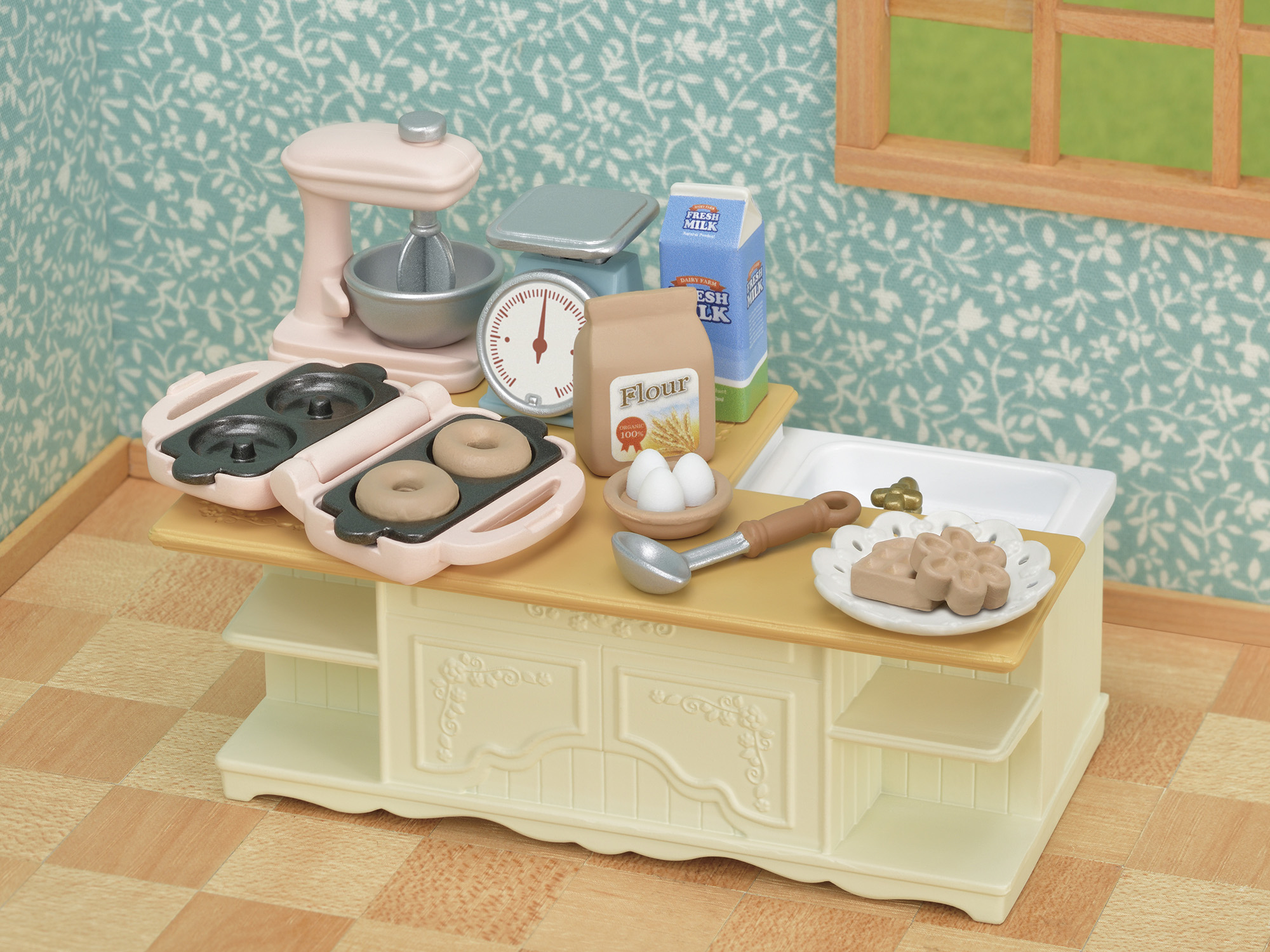 Resim Sylvanian Families Mutfak Adası Oyuncak Figür